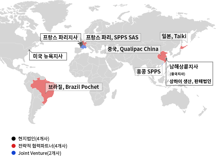 현지법인(4개사),전략적 협력파트너(4개사),Joint Venture(2개사)