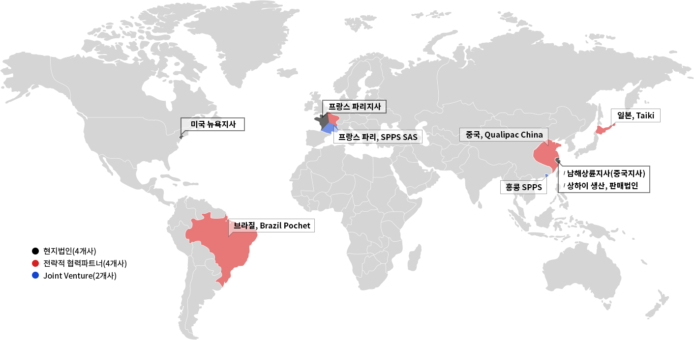 현지법인(4개사),전략적 협력파트너(4개사),Joint Venture(2개사)